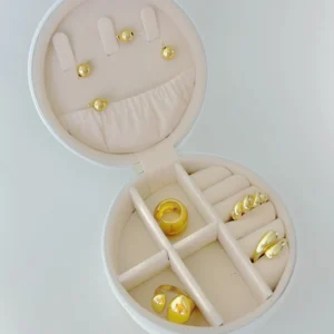 Caja de joyería redonda